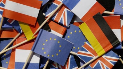Toothpicks with European flags